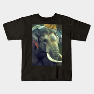 Elephant with a Crown Kids T-Shirt